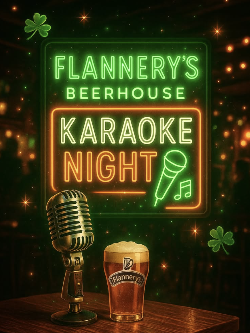 Karaoke Night en Flannery’s Beer House Santiago – creado por BonoboAgencia.com