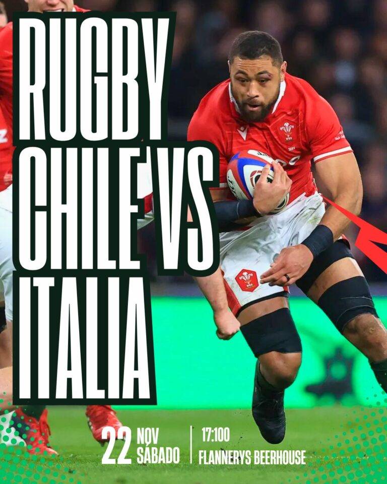 Transmisión en vivo Rugby Chile vs Italia en Flannerys Beerhouse