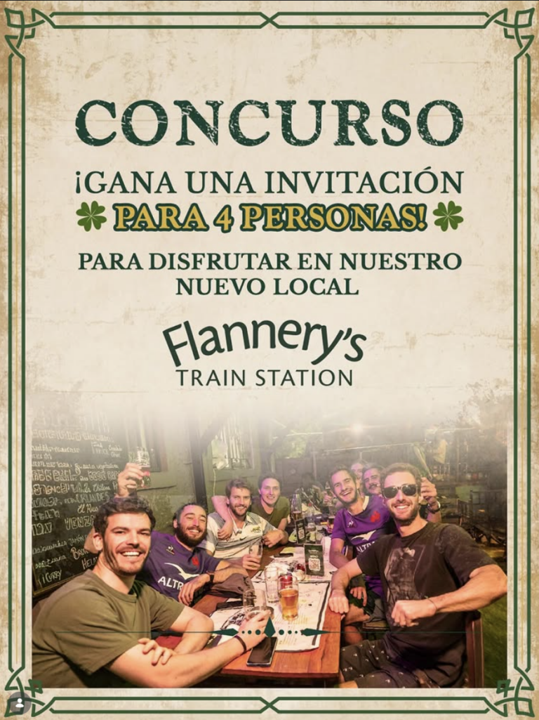 Concurso Apertura Flannery’s Train Station | Gana invitación para 4