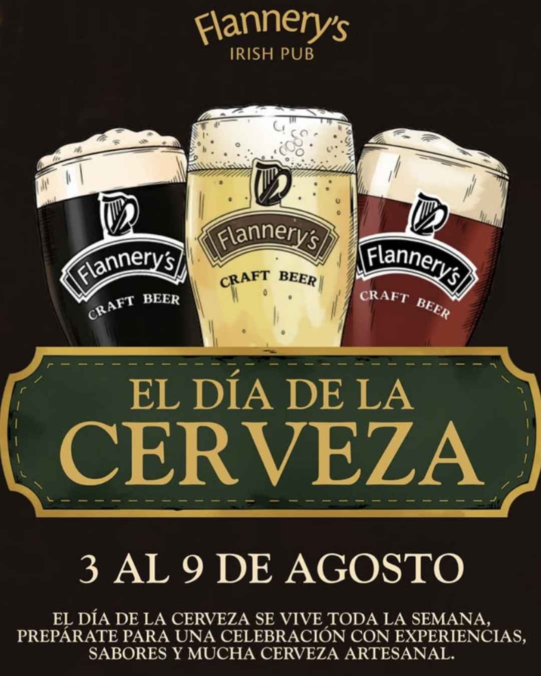 Semana de la Cerveza 2026 con pintas artesanales en Flannery's Santiago