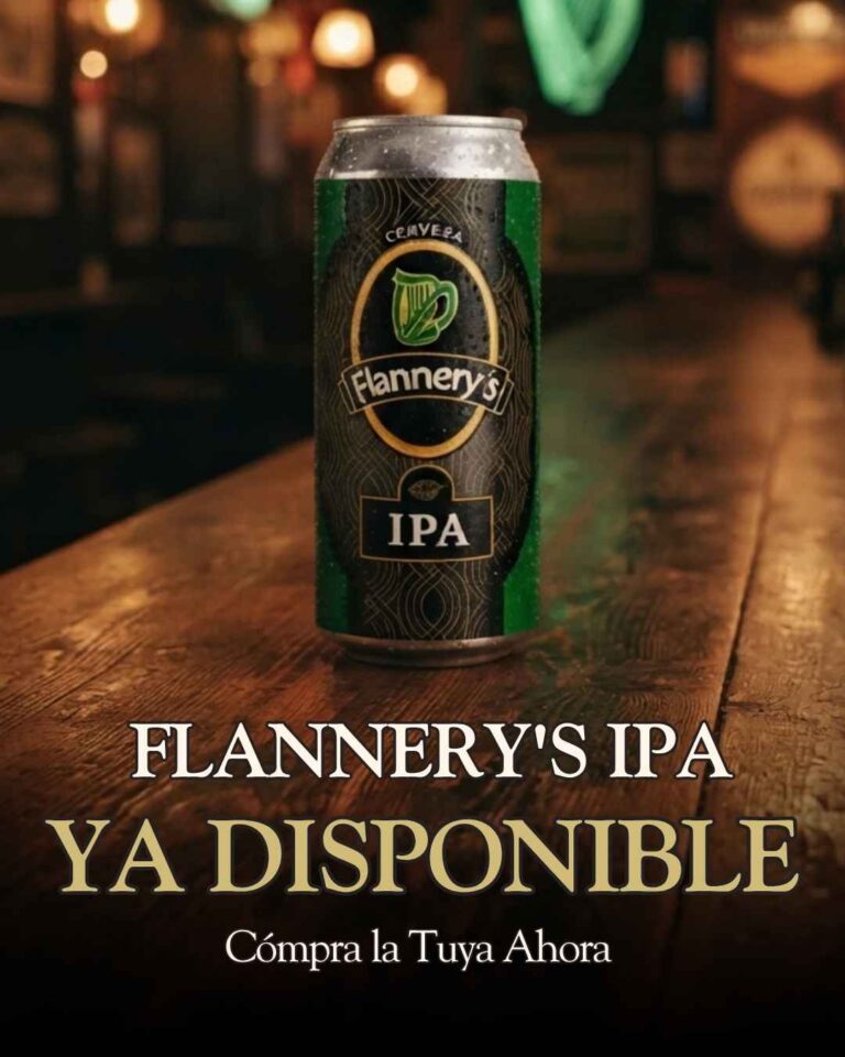 Pack de 8 unidades de Flannery's IPA, cerveza artesanal dorada